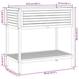 Garden Planter with Shelf 80x45x80 cm Solid Wood Acacia and Steel 367617
