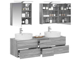 Bathroom Furniture Set 5 pcs Grey Sonoma 3406916