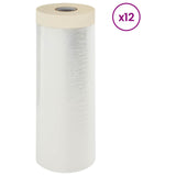 Dust Sheet with Adhesive Tape 12 pcs Transparent 240 x 2000 cm 42033242