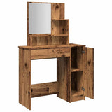 Dressing Table with Mirror Old Wood 86.5x35x136 cm 857009