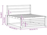 Outdoor Sofa Set 3 pcs Natural Solid Acacia Wood 3372924
