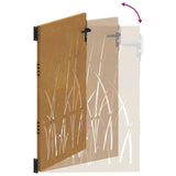Garden Gate 85x125 cm Corten Steel Grass Design 153222