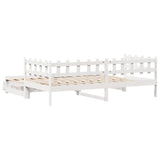 Daybed with Trundle and Drawers without Mattress White 90x200 cm 3302246