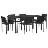 Outdoor Furniture Set 7 pcs Black and Anthracite Textilene 3422889