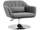 Swivel Linen Fabric Accent Chair for Living Room Contemporary Vanity Armchair with Adjustable Height T3398P328132