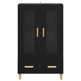Highboard Black Oak 70 x 31 x 115 cm Engineered Wood 880853
