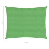 ZNTS Sunshade Sail 160 g/m² Light Green 5x6 m HDPE 311301