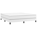 Box Spring Bed Frame White Super King Faux Leather 3121186