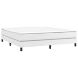 ZNTS Bed Frame without Mattress White Super King Faux Leather 3121186