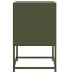 ZNTS Bedside Cabinets 2 pcs Olive Green 36x39x60.5 cm Steel 846455