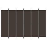 ZNTS 6-Panel Room Divider Brown 300x200 cm Fabric 350191