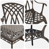 Garden Dining Set 7 pcs Bronze Aluminium 3334680