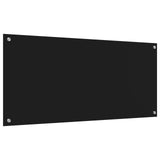 Kitchen Backsplash Black 110 x 50 cm Tempered Glass 42001299