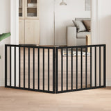 Dog Gate Foldable 2 Panels Black 160 cm Poplar Wood 352192