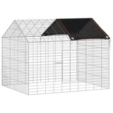 Rabbit Cage Silver 100 x 78 x 78 cm Galvanised Steel 42019236