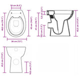 Rimless Toilet 7 cm Extra Height Soft Close Ceramic White 145779