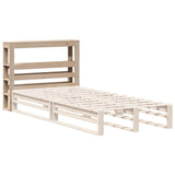 Headboard with Shelves 100 cm Solid Wood Pine 850893