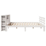 ZNTS Bookcase Bed without Mattress White 180x200 cm Super King Solid Wood Pine 3322717