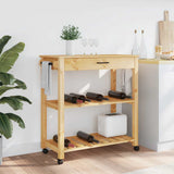 Kitchen Trolley MONZA 84x40x88.5 cm Solid Wood Pine 376100
