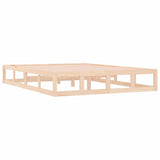 Bed Frame without Mattress 200x200 cm Solid Wood 820816