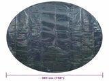 Floating PE Solar Pool Film 381 cm Black and Blue 92975