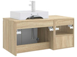Bathroom Furniture Set 2 pcs Sonoma Oak Engineered Wood 3404056