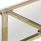 Console Table Gold Stainless Steel and Tempered Glass 349994