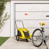 Pet Bike Trailer Yellow Oxford Fabric and Iron 93980