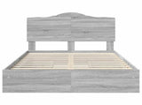 Storage Bed Grey Sonoma 120 x 200 cm Engineered Wood 3413525
