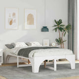 Bed Frame White 120 x 200 cm Solid Pine Wood 872990