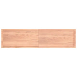 Wall Shelf Light Brown 200x50x cm Treated Solid Wood Oak 363728