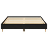 Bed Frame Black Oak 150 x 200 cm Engineered wood 3329281