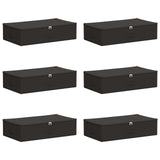 Storage Box 6 pcs Anthracite 70 x 40 x 18 cm Non-woven fabric 42024590