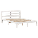 Bed Frame with Headboard without Mattress White 135x190 cm Double 3306779
