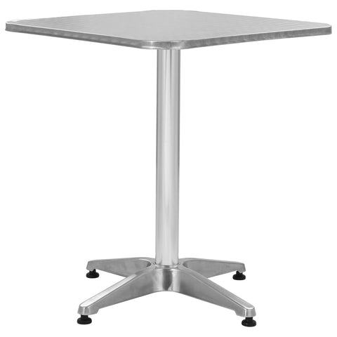 ZNTS Garden Table Silver 60x60x70 cm Aluminium 48715