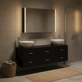 Bathroom Furniture Set 4 pcs Black Oak 3406944