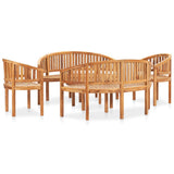 Garden Lounge Set Natural Teak Solid Teak Wood Medium Durable 3059965