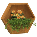 ZNTS Wall Planters 2 pcs Rusty Corten Steel 46x10x40 cm 823685