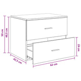 Wall-Mounted Bathroom Cabinet Old Wood 62.5 x 44.5 x 50 cm 890332