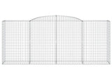Arched Gabion Baskets 5 pcs 300x50x160/180 cm Galvanised Iron 3146758