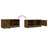 TV Cabinet Smoked Oak 80x35x36,5 cm Engineered Wood 817117
