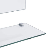 Wall Mirror with Shelf 100x60 cm Tempered Glass 249443