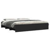 Bed Frame Black Engineered wood King Bed Frame Rectangular 3295633