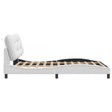 Bed Frame with LED without Mattress "Hvar" White 120x200 cm 3213921