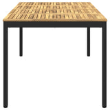 Garden Dinner Table White and Black 196 x 100.5 x 75 cm 3394426