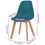 Dining Chairs 2 pcs Turquoise Plastic 244780
