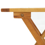 Outdoor Deck Chair with Table Solid Wood Acacia and Textilene 3120442