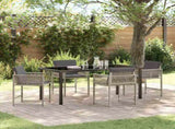 Garden Dining Set 5 pcs Light Grey Poly Rattan 3380763