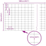 Field Fence Grey 1.2 x 10 m Steel 42005783