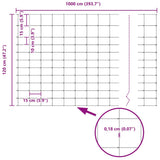 Field Fence Grey 1.2 x 10 m Steel 42005783